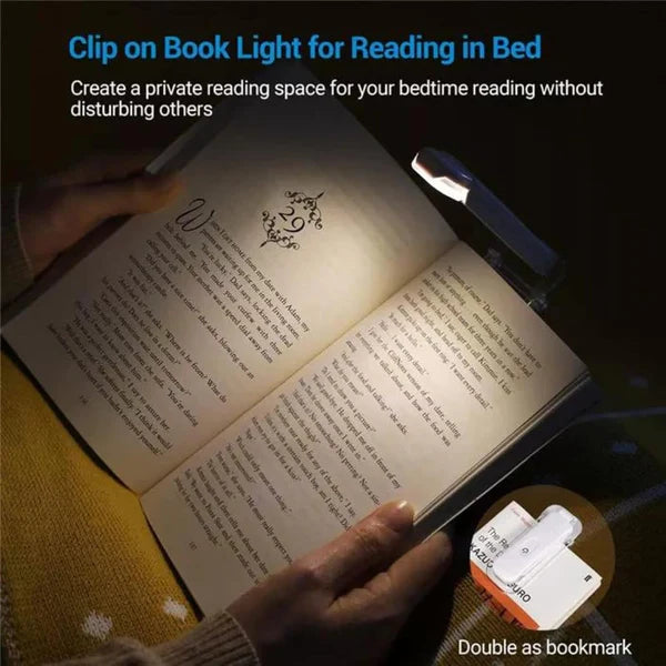 Usb Rechargeable Book Reading Light With Brightness Adjustable For Eye-Protection